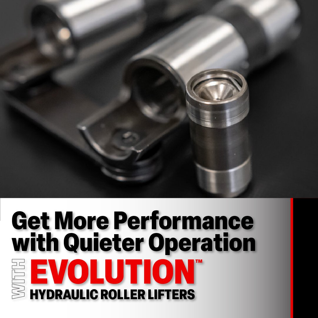 Boost performance and enjoy quieter operation with COMP Evolution hydraulic roller lifters!! Oder your set online TODAY!!
#compcams #cams #camshaft #noCOMPromise

COMP Cams
#racing #gofast #autoracing #racingparts #lifters #valvesprings #pushrods