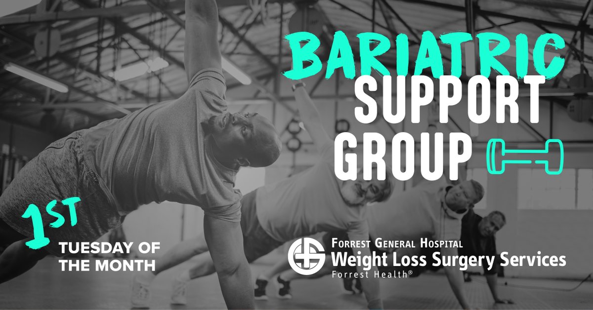 Our Bariatric Support Group Meeting is coming up soon! Join us on the first Tuesday of every month, 6-7 p.m. in the Forrest General Hospital cafeteria meeting rooms, or join virtually via Zoom:hubs.ly/Q02yZg7k0.