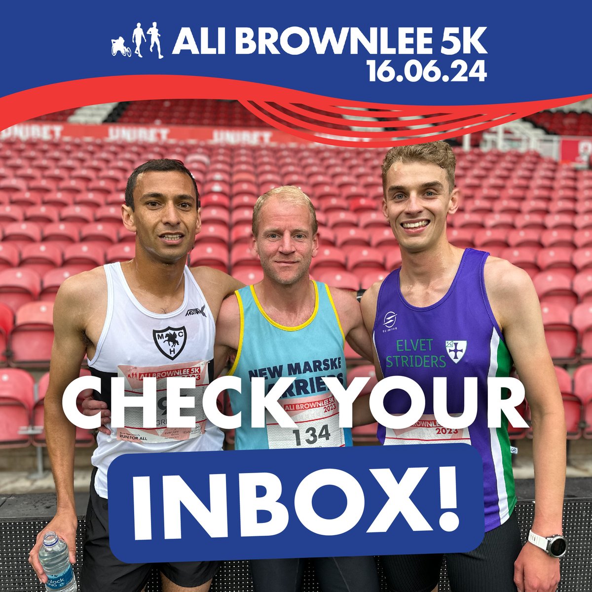 5KRiversideRun's tweet photo. Are you running the Ali Brownlee 5K in June?

Check your inbox now! We have sent you loads of information about the day. Take a look now.

#runforall #alibrownlee5k #5krun https://t.co/MD7dPkUZOP