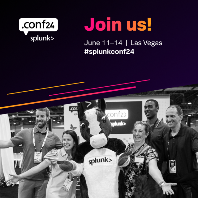 It's officially time to snag your spot at the Splunkiest event of the year – #splunkconf24. Join us in Las Vegas for an electrifying experience that will feature 200+ sessions, captivating keynotes and endless networking opportunities. Register here. bit.ly/4c3yNoJ