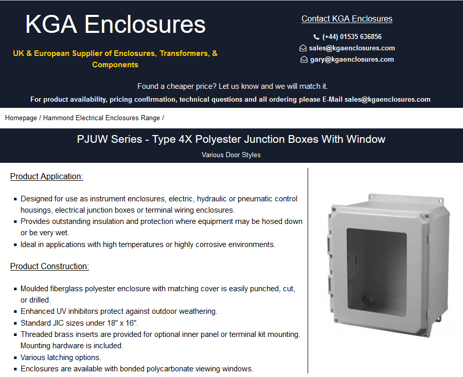 Great products, great prices, great service - Why not choose KGA Enclosures Ltd, for all your enclosure and transformer requirements? Visit: kgaenclosures.com

#manufacturing #ukmanufacturing #engineering #ukmfg #mfg #manufacturers #gbmfg #madeinamerica #madeinbritain