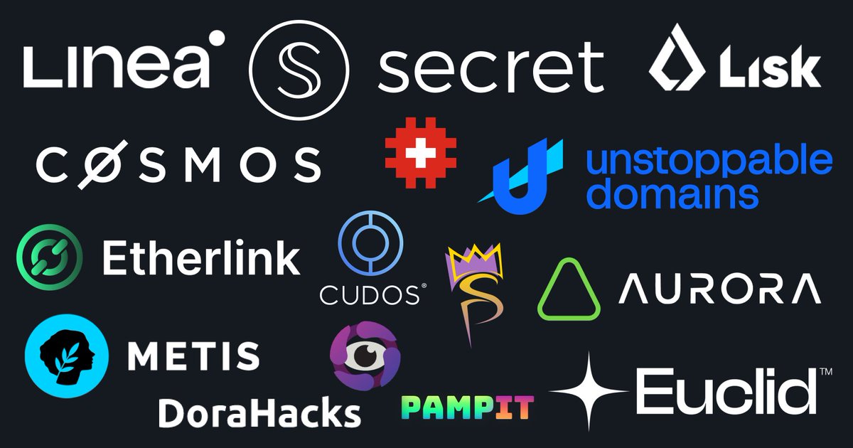 SecretNetwork's tweet image. May has been a busy month for Secret!
Here's a thread covering recent partnerships and integrations, including @cosmos, @LineaBuild, @LiskHQ, @etherlink, @DoraHacks, @MetisL2, @CUDOS_, @EuclidProtocol, @Satoshi_Palace, @swisstronik, @unstoppableweb, and @auroraisnear:
๐งต1/17