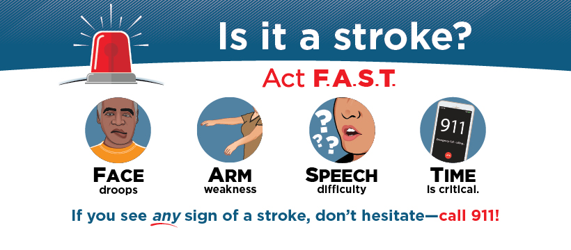 If you see any sign of #stroke, don’t hesitate – call 911! Care starts when the ambulance arrives. Learn more: ow.ly/rwGk50RUblm #NationalStrokeMonth #StrokePrevention
