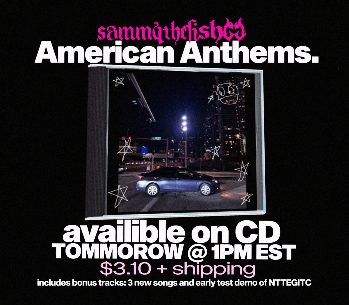 bluetoothnjoyer's tweet photo. American Anth. CDs available now*** link in linktree!!! ltd time thing, itll be gone in 1 or 2 weeks. its also up on streaming on @stolenrhythm and indie ants recs :) all designed, mixed, prod, and made by me as always except @pagu_official ft on track 3 https://t.co/SbGJzdskCl https://t.co/KZpRrxH9DQ