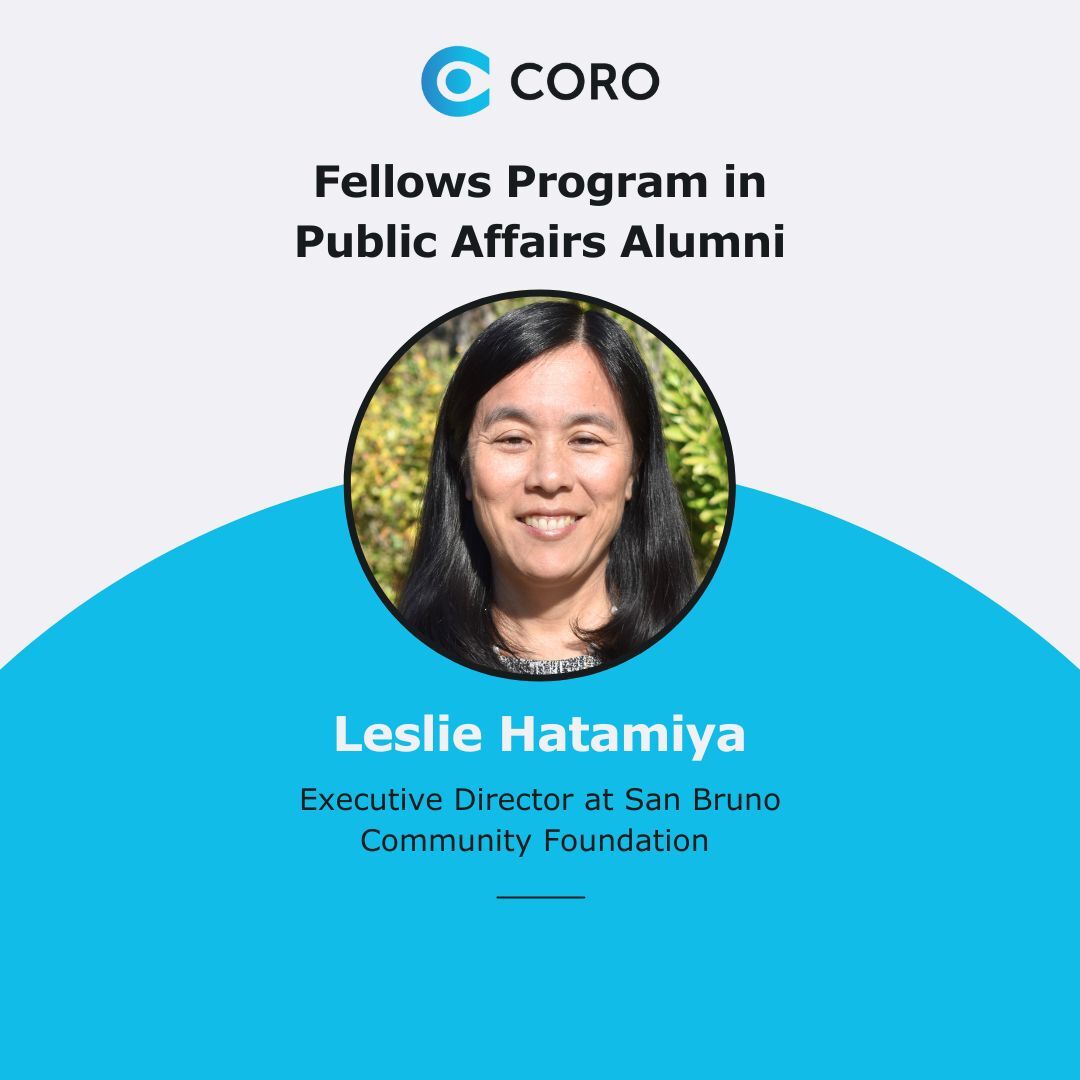 Coro alumni are movers and shakers! Meet Leslie, a Fellows in Public Affairs alumna who's dedicated 30 years to the community. Read Leslie's profile on our website to learn how Coro shaped her leadership! bit.ly/4avyIc6