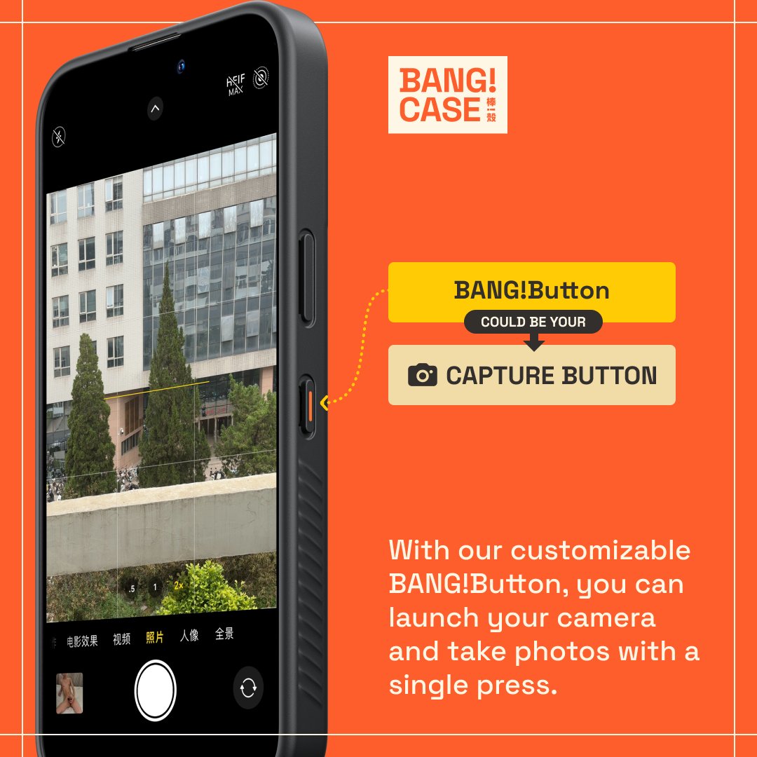 BitmoLab's tweet photo. 💊Your Daily Dose of BANGspiration💊
📷Do you want a Capture Button on your iPhone?
→ Assign your BANG!Button to Camera functions.
⛰️ Snap beautiful pictures whenever your want! ⛰️
#BANGCASE #Kickstarter #TechInnovation #CaptureButton https://t.co/Kjv4xi5Y74
