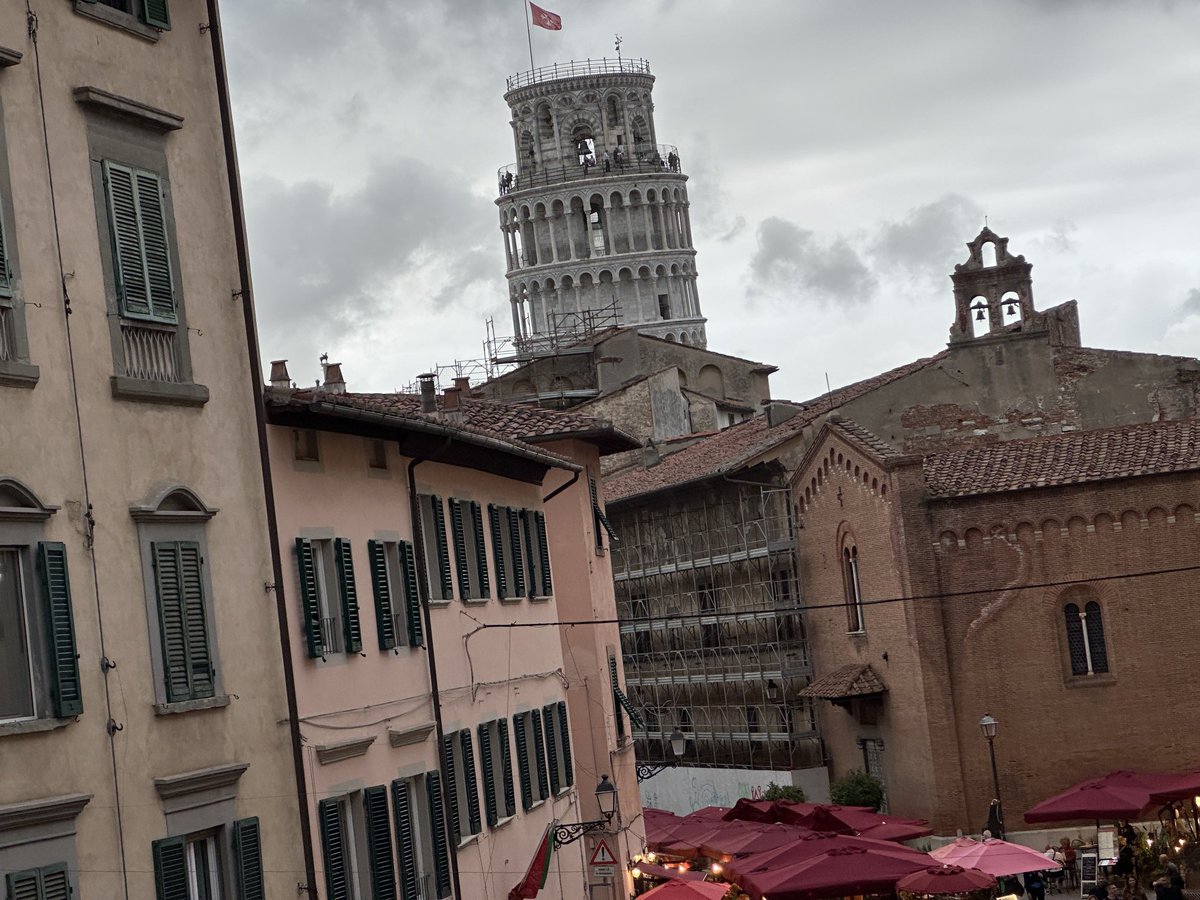 We made it all the way across the pond! After a short stay in Frankfurt we are in Pisa, Italy! This is the view from our room. Absolutely beautiful!