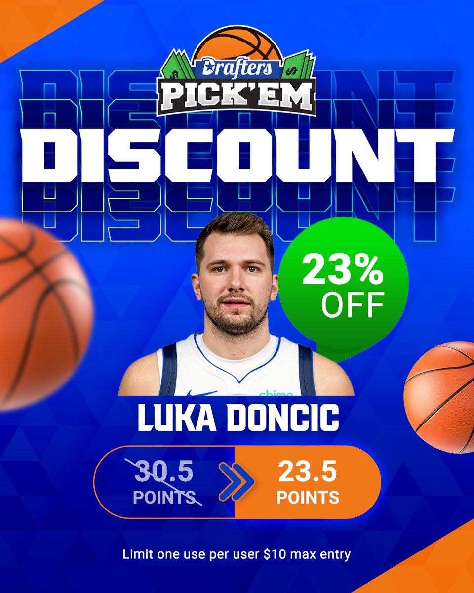 NBA Playoffs Discount Line🏀 Luka 30.5 ➡️ 23.5 Points!! 🎁 Can Luka put up some big points and help the Mavs close out the series tonight? Make Your Picks Now, Win Up To 100x🤑💰