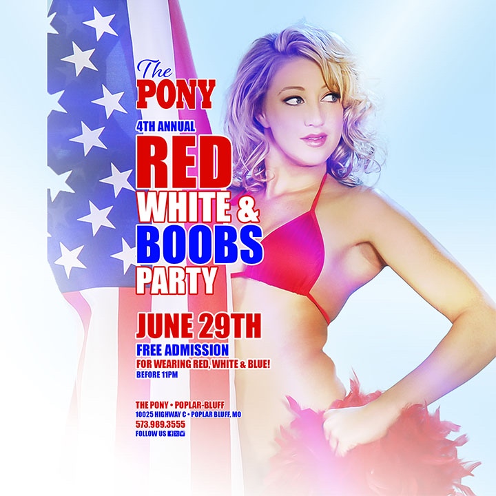 We love IndepenDANCE Day! 🍒 Come celebrate with us at Pony Poplar Bluff and party the night away with our #Firecrackers during our 4th Annual 'Red, White & B00BS' Party on June 29th!🎉 . . . #IndependenceDayCelebration #fun #OnlyAtThePony #PonyPoplarBluff #TheOzarks