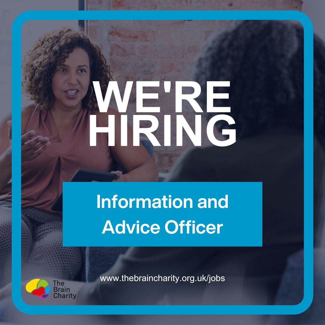 TheBrainCharity's tweet photo. 📣 The Brain Charity is hiring!

Passionate about making a positive impact? As an Information and Advice Officer, you will play a crucial role in our mission to provide high-quality support to anyone affected by neurological conditions. 

Apply today 👇
https://t.co/LQivFystdv https://t.co/aWBXmbLkT5
