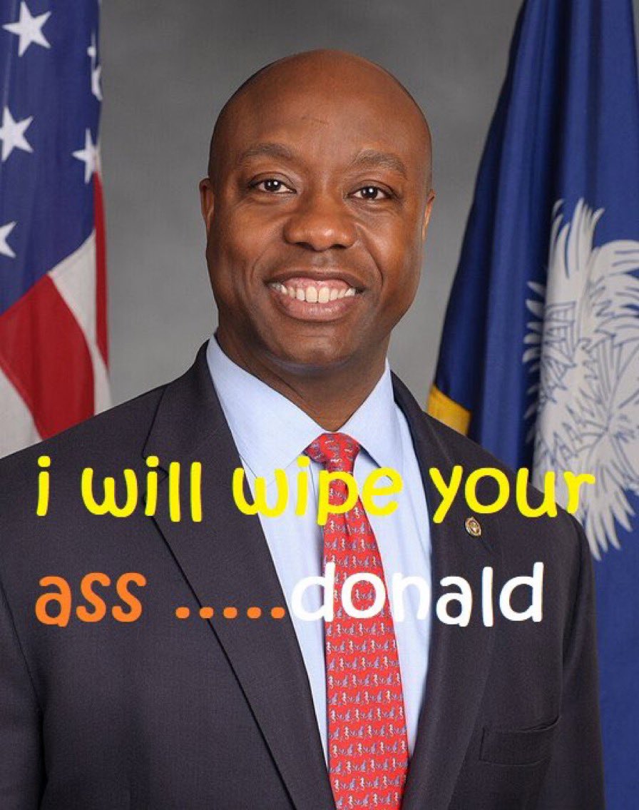 Tim Scott is on trump’s diaper duty.