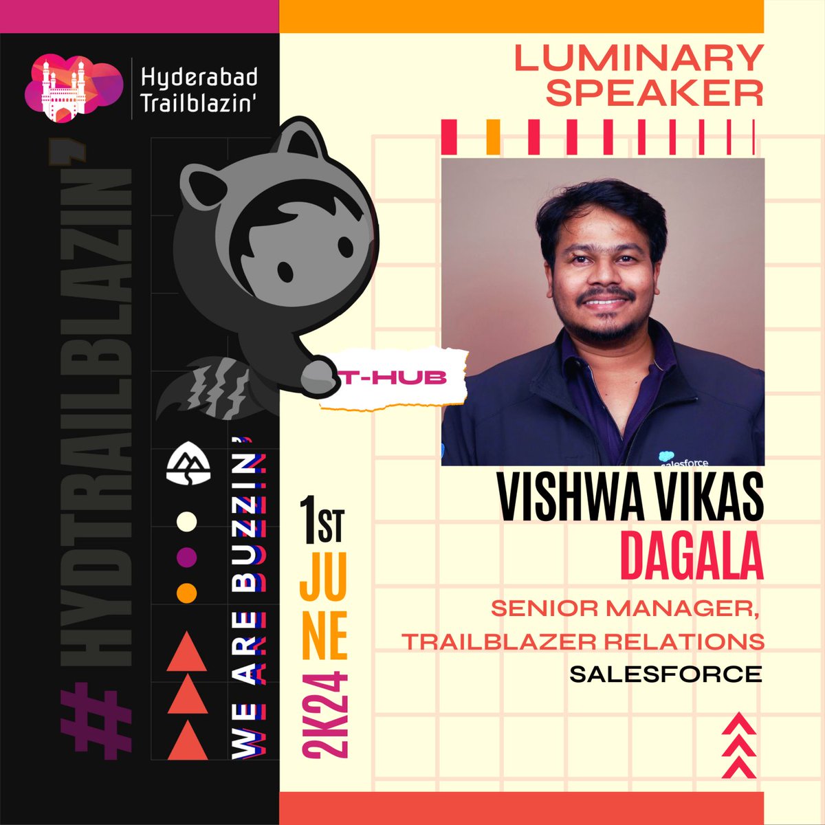 <a href="/HydTrailblazin/">Hyderabad Trailblazin'</a>' : Luminary Speakers Annoucement 🤩

Meet <a href="/mittuvikas/">Vishwa Vikas Dagala</a> Senior Manager, Trailblazer Relations at Salesforce. He is an Experienced leader in CRM, SAAS, and digital transformation with a strong track record at Salesforce spanning over a decade.