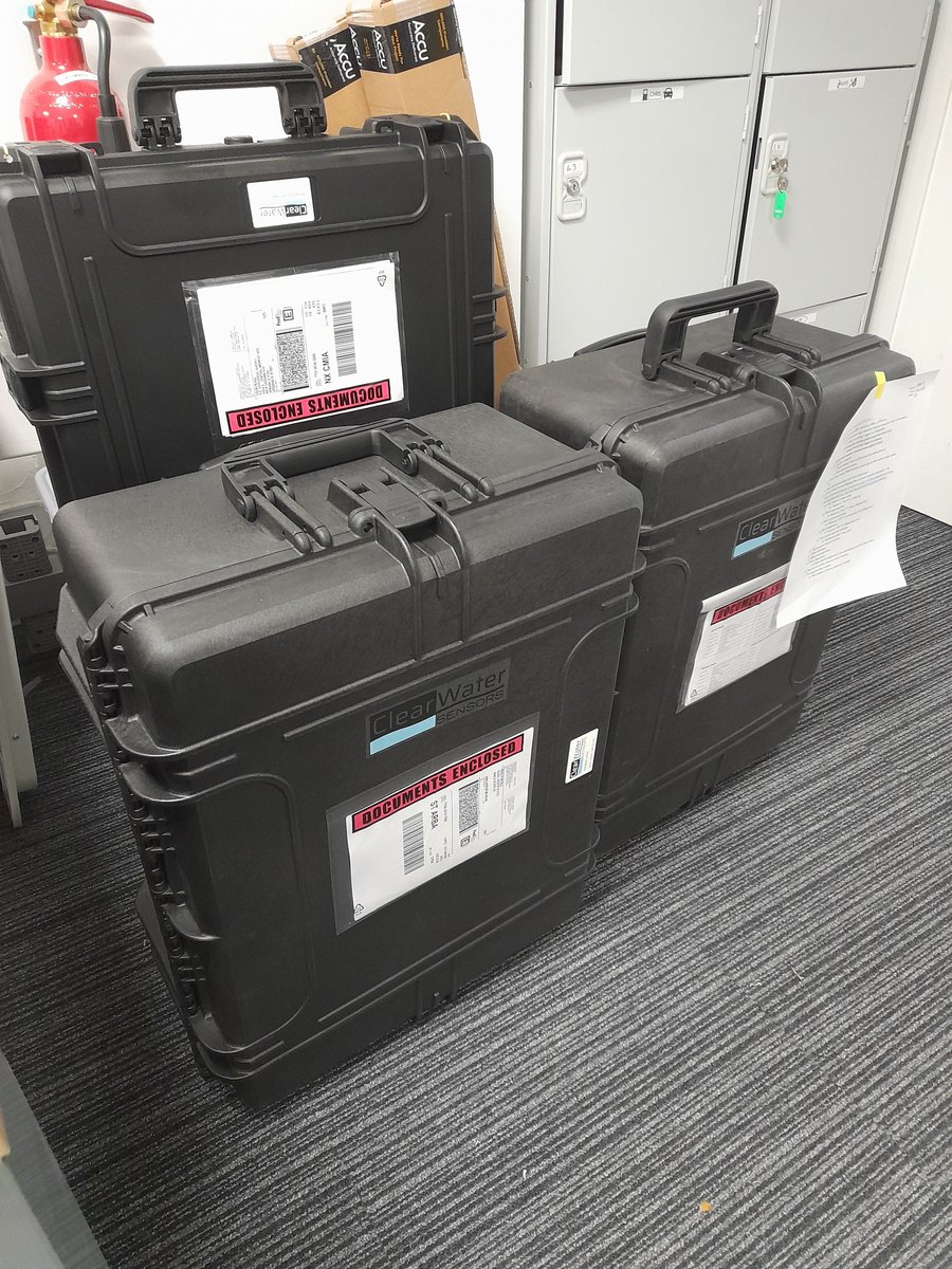 CWSensors's tweet photo. A silicate sensor, a phosphate sensor and a spare reagent canister about to be shipped to customers in Germany and the USA. All part of a busy week working at ClearWater Sensors. Do get in touch if you are interested in in situ nutrient monitoring sensors and services. https://t.co/zWKLVAurZw