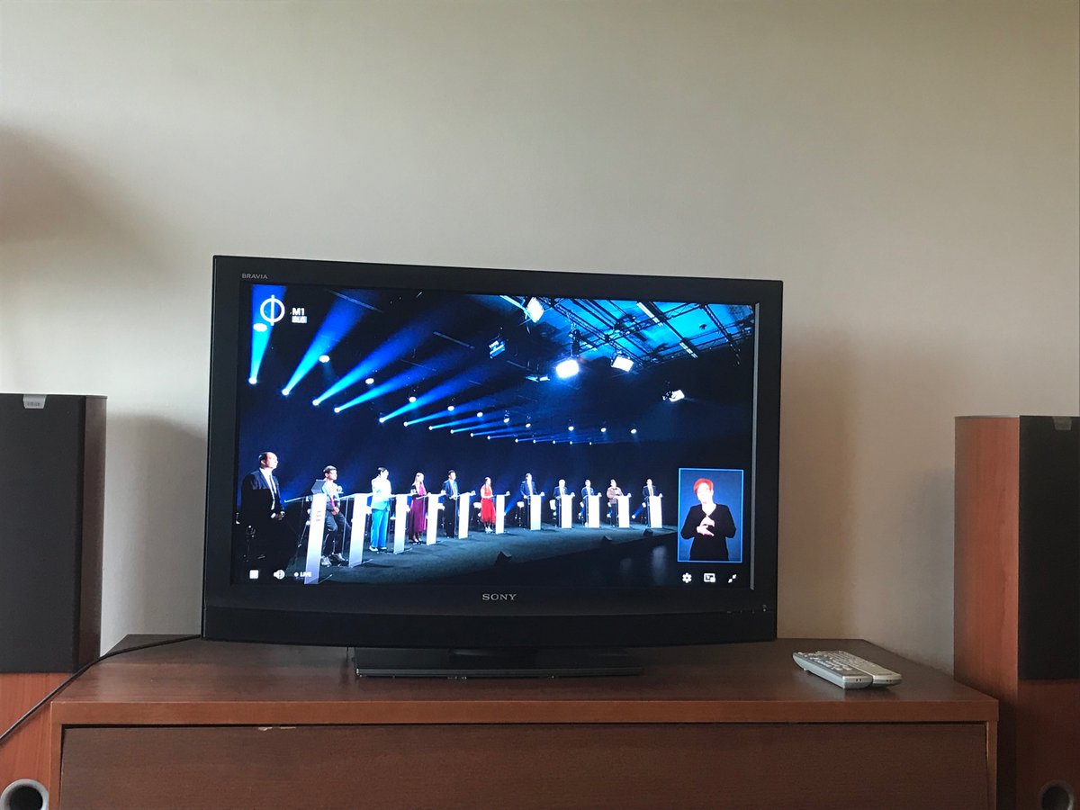 11 Hungarian candidates on stage. (And yes turned on the TV in my flat for the first time)