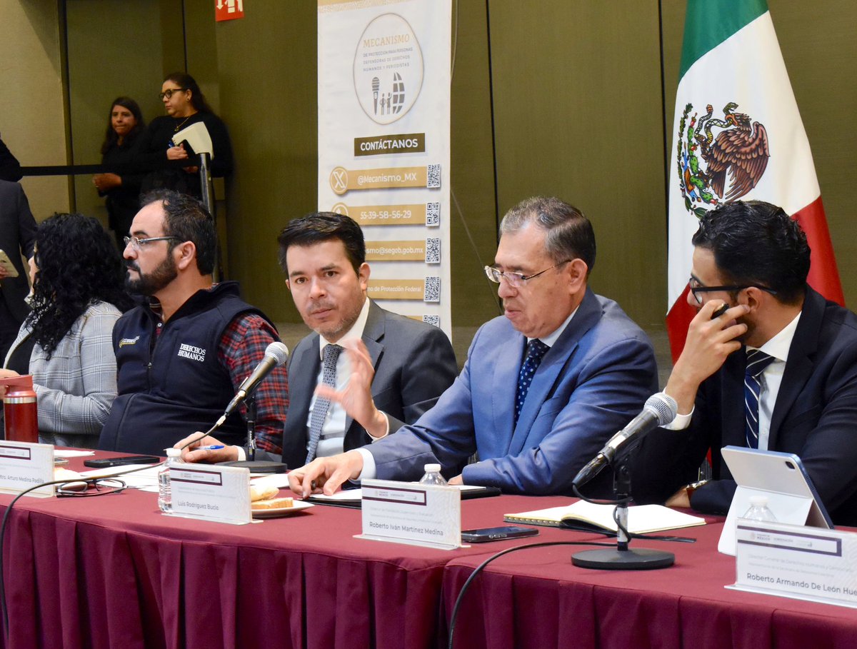 Este jueves inauguramos la 132º Sesión Ordinaria de la Junta de Gobierno del @Mecanismo_MX de @SEGOB_mx junto con el Coordinador Ejecutivo Nacional @elfroyenciso, la directora general del Mecanismo, @tobyanneLR; y representantes del @CMecanismo. Destacamos la aprobación de los