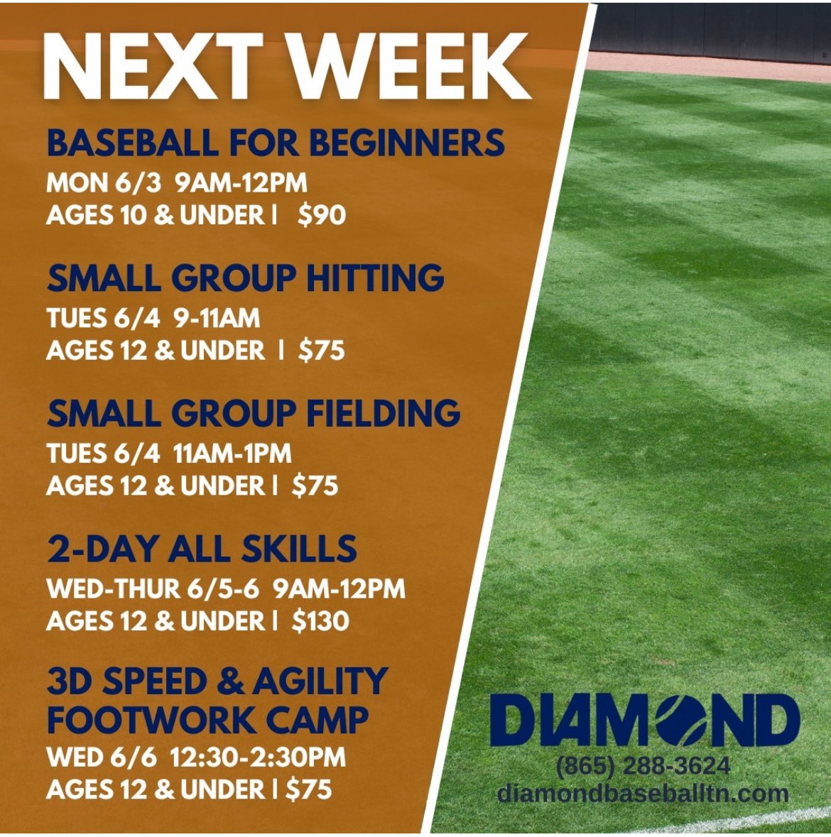Next week’s camps are 🔥Get signed up at diamondbaseballtn.com
<a href="/h3sportsusa/">H3 Sports</a>