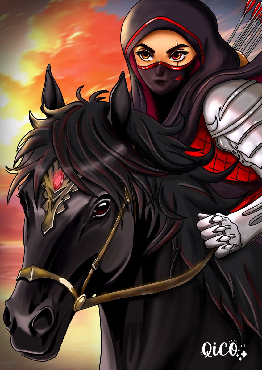 QICO_designs's tweet photo. Introducing Saya (the ninja) and Shadow (the horse)🥷🏼🐴

.

.

.

#ninja #ninjagirl #femaleninja #fighter #horse #blackhorse #saya #shadow #animal #horseriding #martialartist #warrior #kungfu #mma #boxing #shaolin  #kungfuform #kickboxing #woman #training #mangadrawing https://t.co/PY3TKsfbeh
