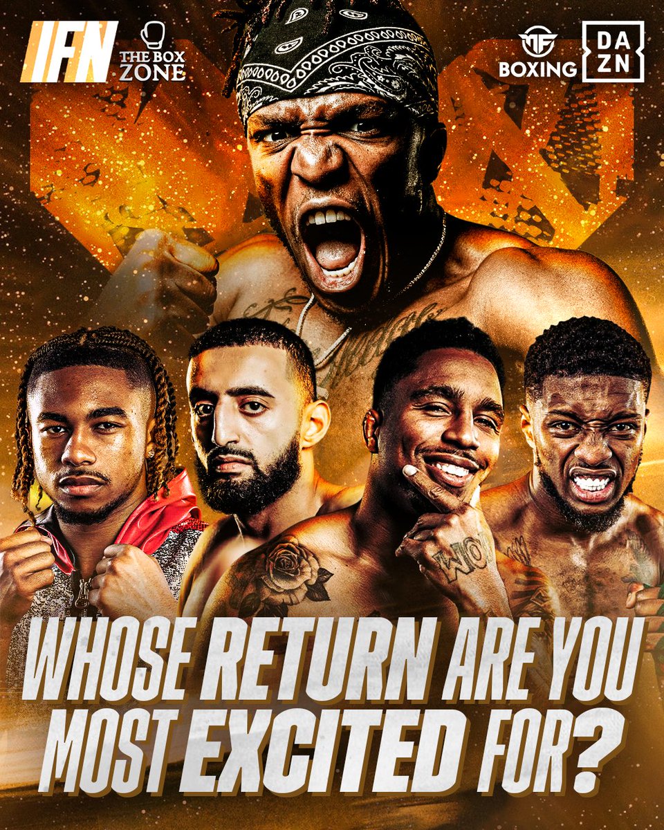 𝐂𝐎𝐌𝐌𝐔𝐍𝐈𝐓𝐘 𝐐𝐔𝐄𝐒𝐓𝐈𝐎𝐍⁉️

Out of these Misfits fighters who haven't fought since The Prime Card back in October, whose return are you most excited for❓️🤔

#MisfitsBoxing | @IfnBoxing