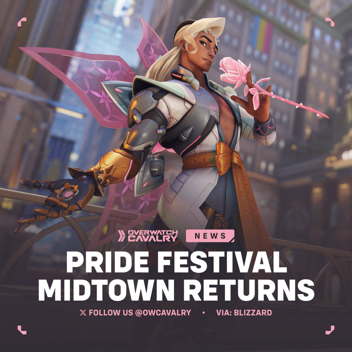 Pride Festival Midtown will return in #Overwatch2 🏳️‍🌈 This variant will be available all through June in Unranked and Competitive Play. It will also have a dedicated play card in the arcade.