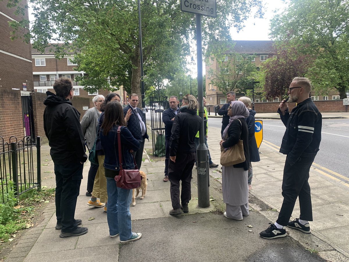 Following several recent accidents on Old Ford Road. <a href="/CllrRebaka/">Cllr. Rebaka Sultana</a> &amp; I organised a site visit with officers &amp; residents to look at the main hot spots &amp; to seek advice of highways engineers on any measures to improve safety for drivers &amp; pedestrians. Thank you for joining us.