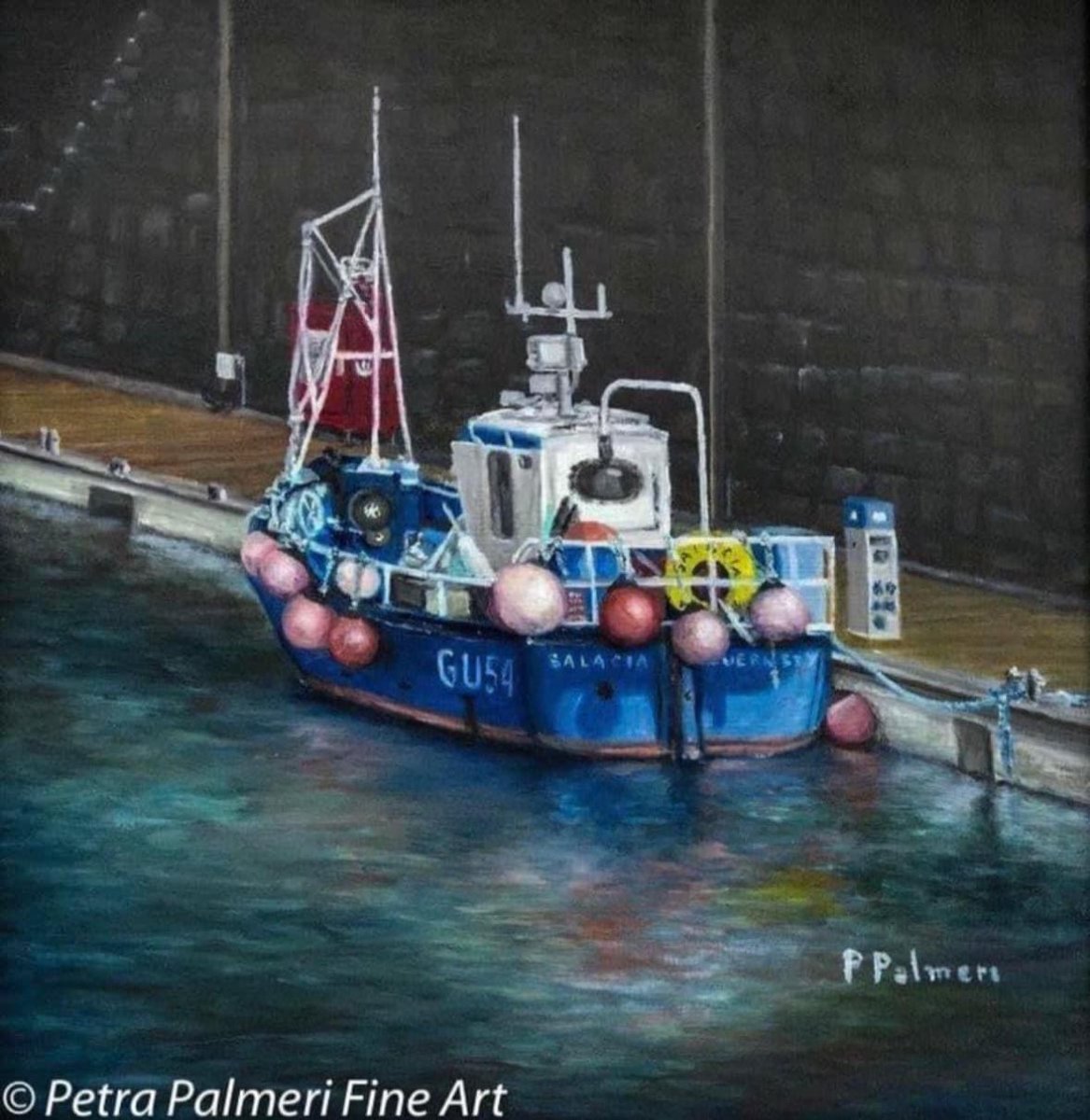 ‘Guernsey boat’ Oil on canvas 30x30 cm 
#boat #boatlife #boats #sea #sealife #guernsey
#pesca #barco #barcodepesca #oilpainting #oiloncanvaspainting🇬🇬 #fishing #fishing #boat #guernseylife #petrapalmeriart