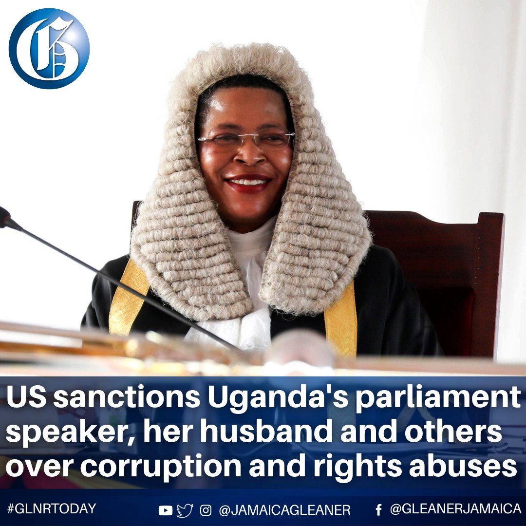 The United States on Thursday imposed sanctions on Uganda's parliamentary speaker, her husband and several other officials over corruption and serious abuses of human rights.

Read more: jamaica-gleaner.com/article/world-… #GLNRToday