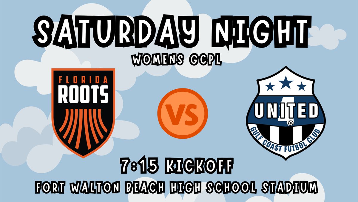 Come out Saturday night to support the ladies as they have a rematch with Gulf Coast United out of Mississippi. Go Roots!