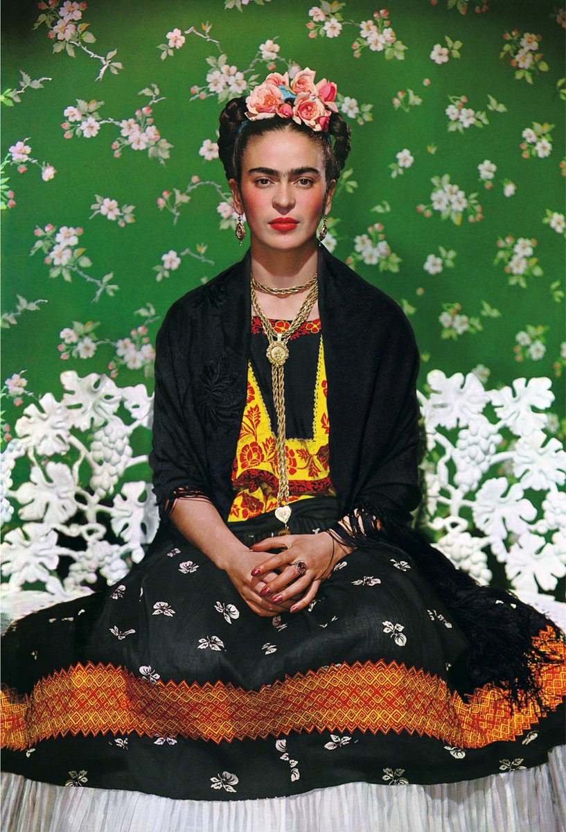 Frida Kahlo On White Bench, New York, 1939. Nickolas Muray.