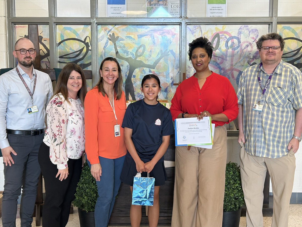 StTimothyHCDSB's tweet photo. Congratulations to Jaslyn R. on winning the SEA Ignite Technology Grant Award! We are so proud of you! 👏👏👏 https://t.co/8iigK95KWK