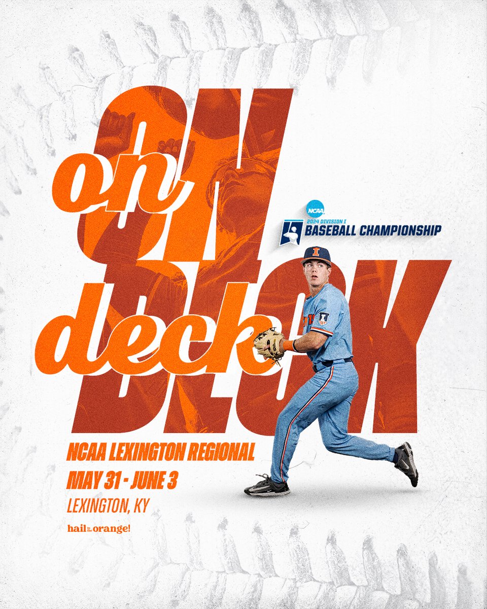 The road to Omaha begins tomorrow. 📅 May 31 - June 3 🆚 NCAA Lexington Regional 📍 Lexington, KY #Illini | #HTTO