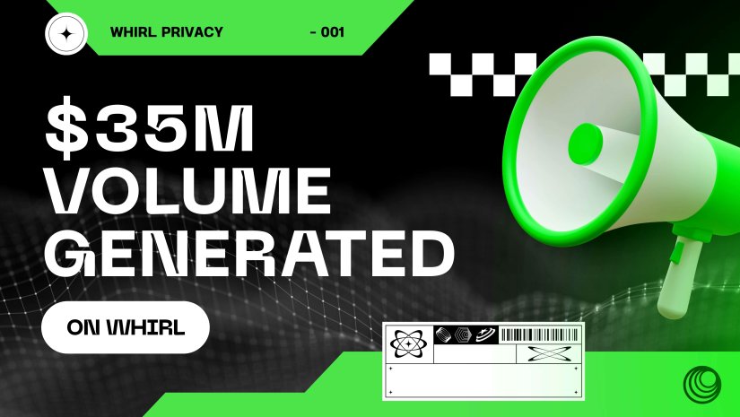 Exactly 4 months since Whirl launched, we have just crossed $35m in protocol volume 🌪️

We have been growing consistently every month and are happy our users enjoy the tech 🕵️

We have some major announcements likely coming very soon, so stay tuned 🫡