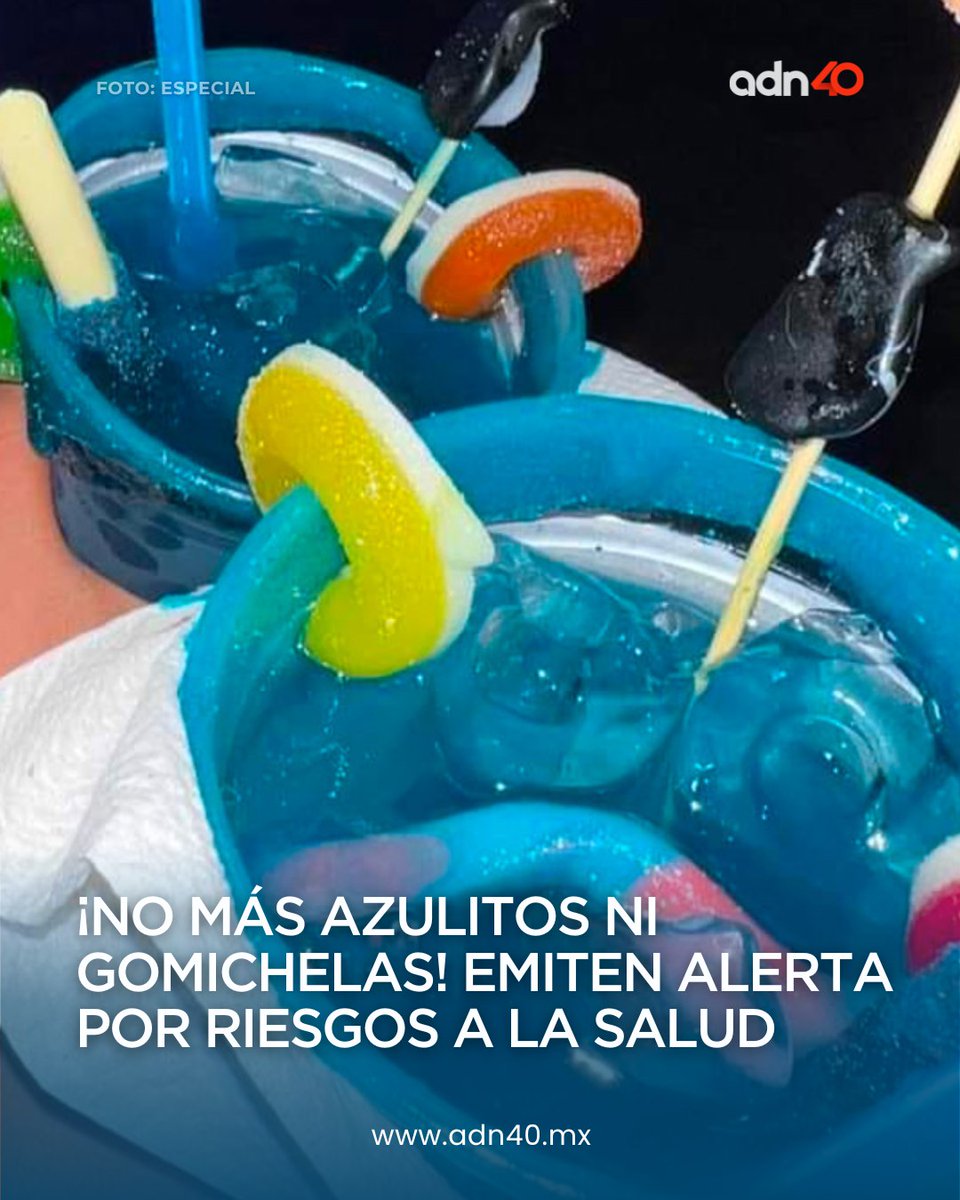 adnnoticiasmx's tweet photo. Alertan por daño en la salud de "azulitos" y "gomichelas" 😰 

¿Podrían quitarlos del mercado? Entérate https://t.co/oX78CJoRac https://t.co/dGTRd6nA0s