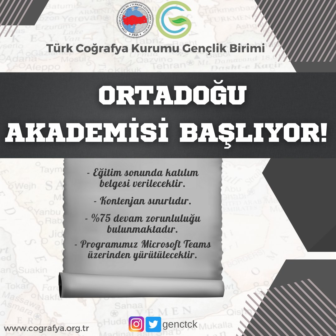 Türk Coğrafya Kurumu Gençlik Birimi tweet media