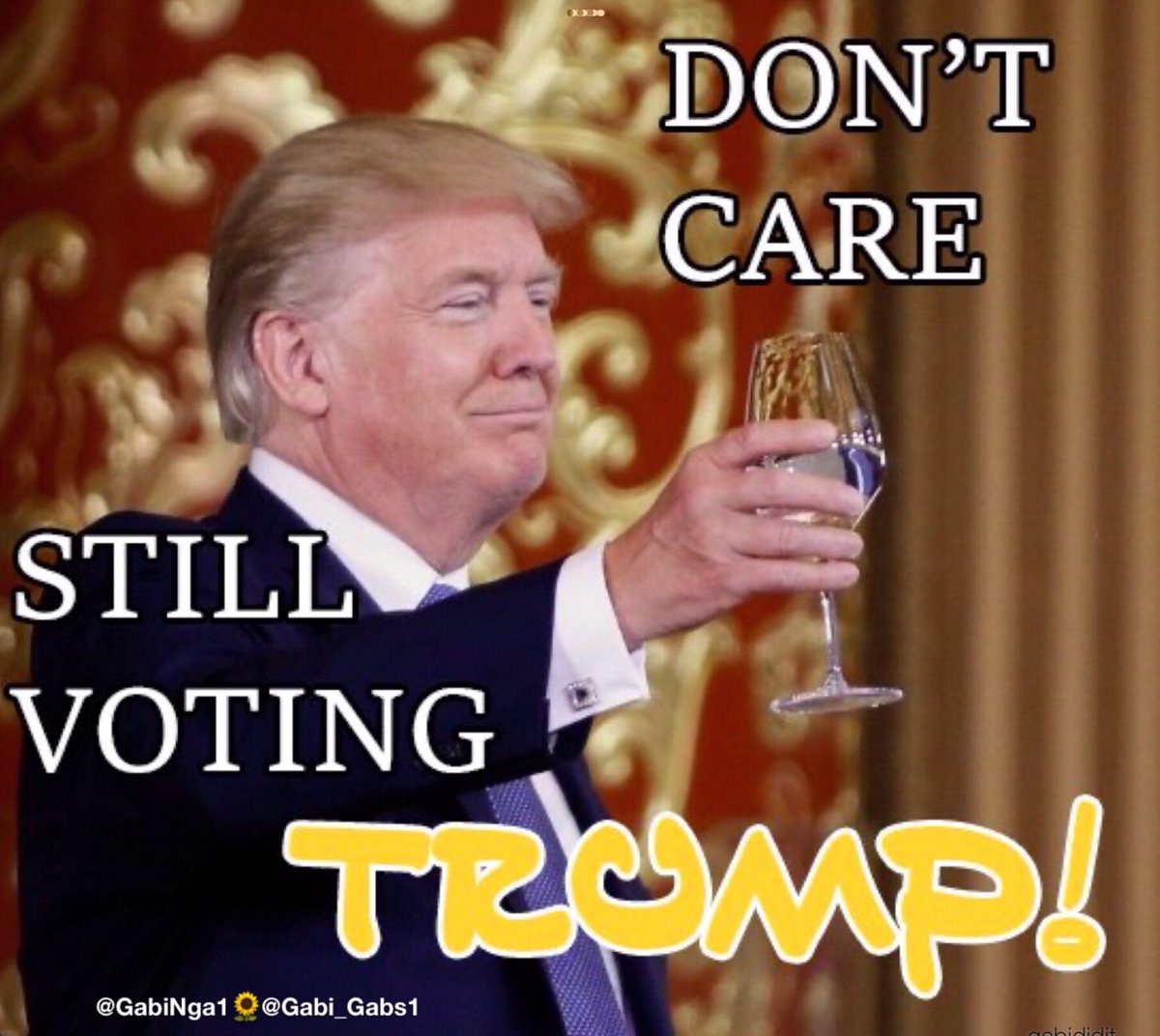 Don’t care! Still voting for Trump! 🇺🇸🇺🇸🇺🇸