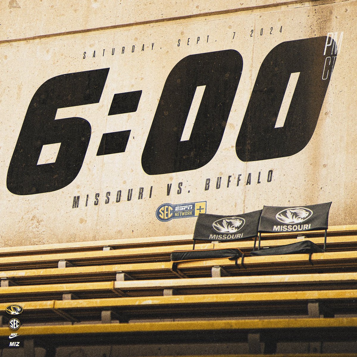 MizzouFootball's tweet photo. 🚨 𝑮𝑨𝑴𝑬 𝑻𝑰𝑴𝑬 𝑨𝑵𝑵𝑶𝑼𝑵𝑪𝑴𝑬𝑵𝑻𝑺 🚨 

#MIZ 🐯🏈 https://t.co/2t6tmSjPTi