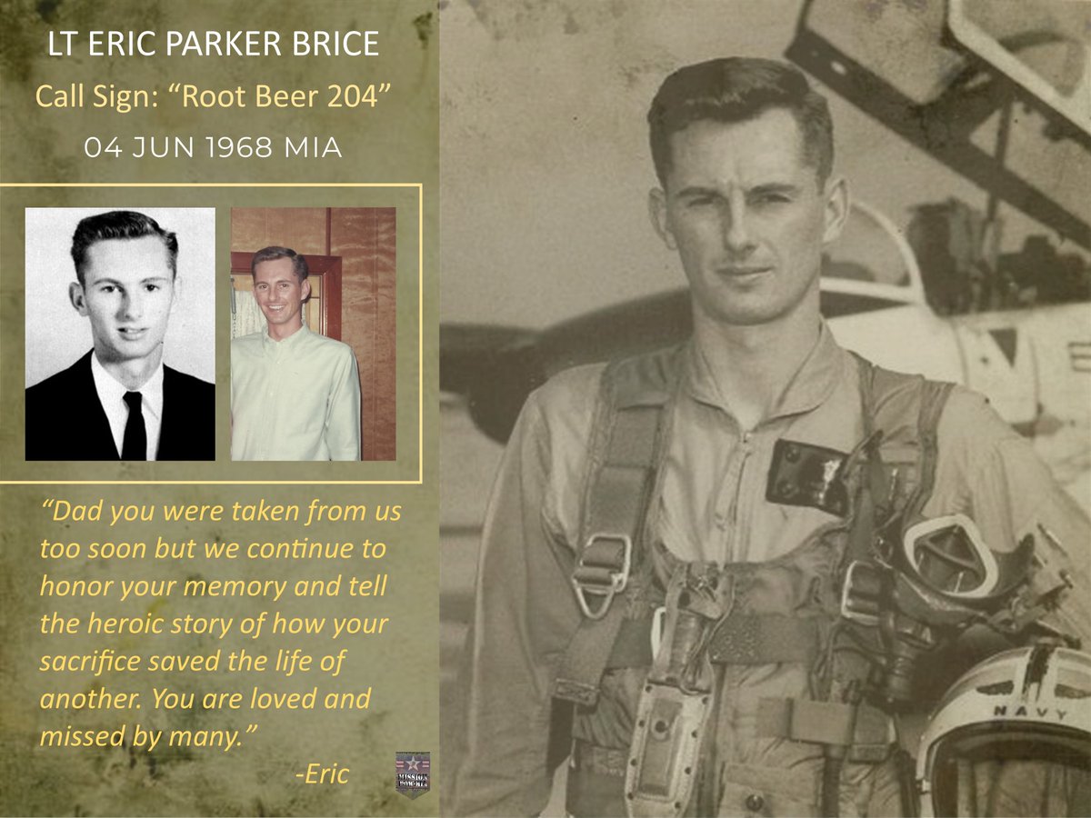 POWMIAFamilies's tweet photo. THE MEN ARE THE MISSION!
We remember and honor our unreturned Vietnam veteran LT Eric Parker Brice still missing and unaccounted-for on June 04, 1968. LT Brice is represented by his son Eric Fort (Founding Member of Mission: POW-MIA).
#powmiafamilies #dodpaa #VVMF #grassroots https://t.co/Lm2LMnvUn5