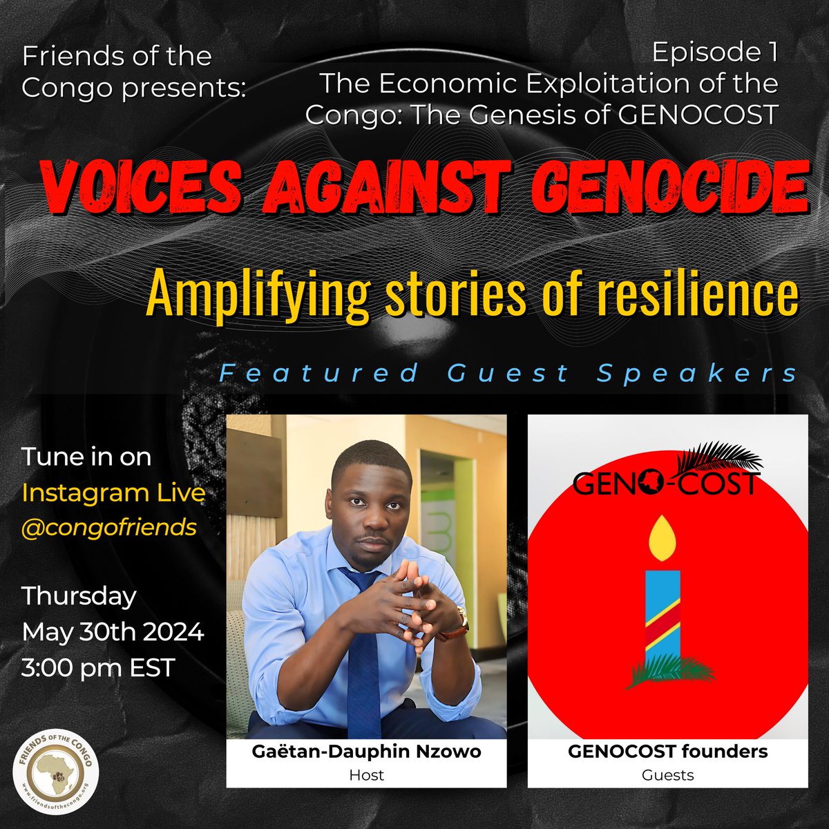 Join me on instagram as myself and colleague @GNzowo get in conversation about my activism journey, @Genocost by @CAYPBLOG - Congolese Action Youth Platform and much more.. This evening 👇🏾