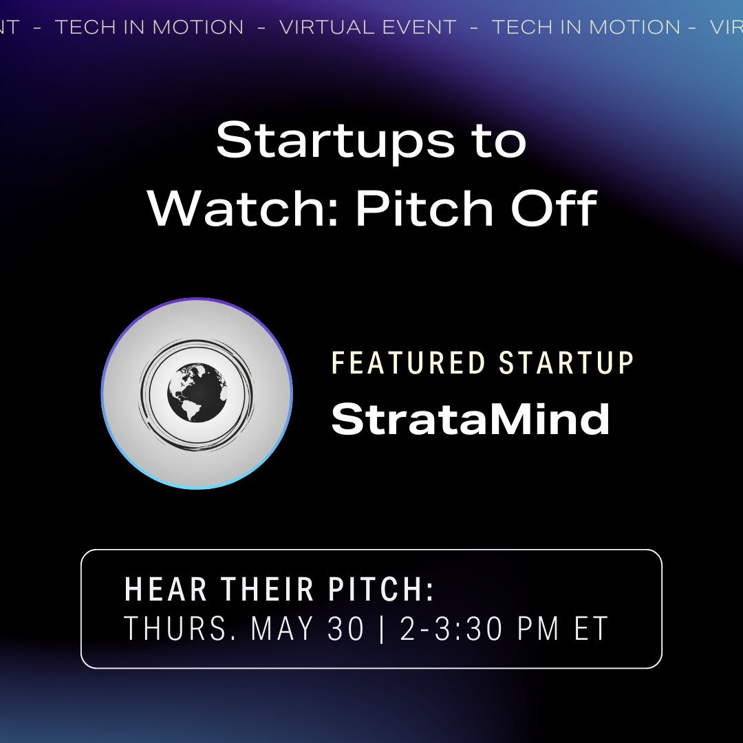 Tech_in_Motion's tweet image. 🌟 Exciting News! 🌟 StrataMind will join the Startups to Watch: Pitch Off on May 30th! Their social listening platform offers unparalleled insights from diverse expertise in marketing and trading. #StartupsToWatch #StrataMind 🚀✨
hubs.la/Q02y_SqJ0