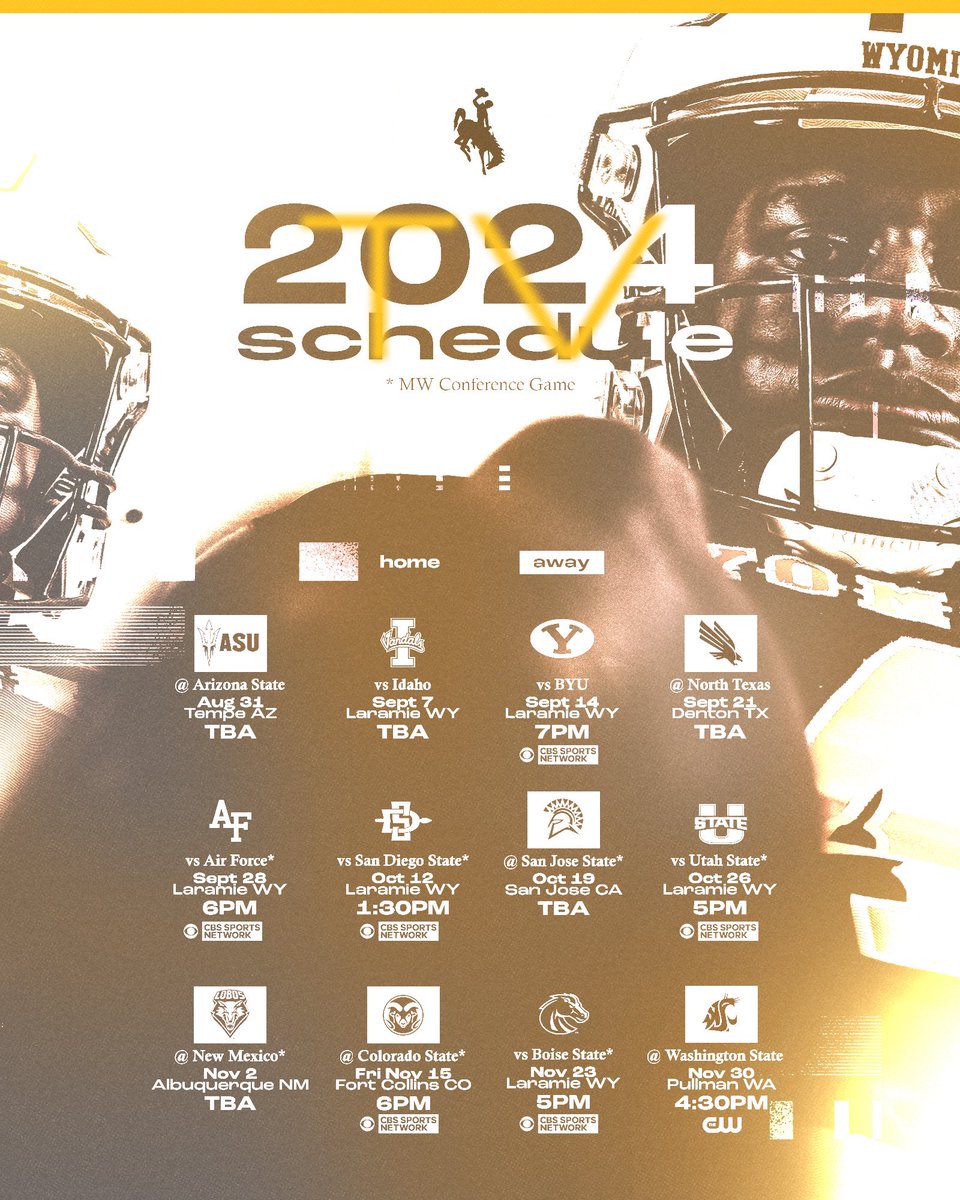 Lock it in. The Full 2024 Cowboy Football Schedule 🤠🏈