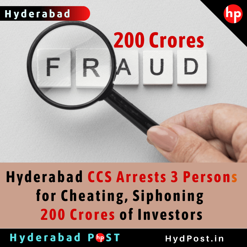 TheHydPost's tweet image. #Hyderabad CCS Arrests 3 Persons for #Cheating, #Siphoning 200 Crores of #Investors
Read details here… hydpost.in/ccs-arrests-3-…