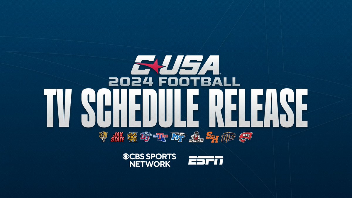 CUSA Announces Broadcast Schedule for 2024 Football Season 🏈 🗞 | bit.ly/3R6iQWw