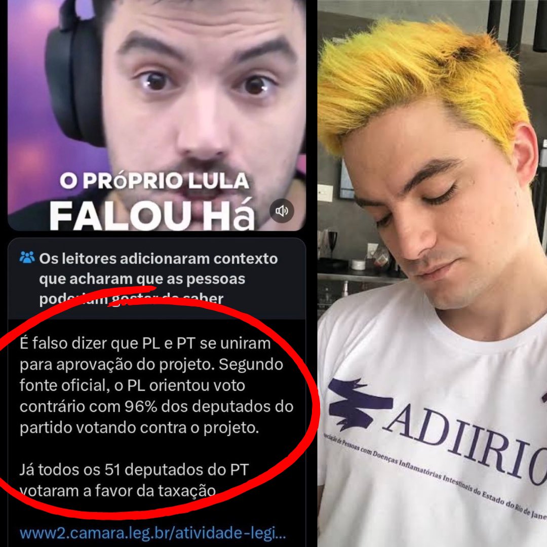 🚨AGORA: Felipe Neto, ao tentar culpar o partido PL pela taxação de compras até U$50 apoiado por Lula, foi desmentido mais uma vez. 😂

🤡 Suas narrativas não enganam mais ninguém, Felipe Neto. O povo brasileiro está de olho!