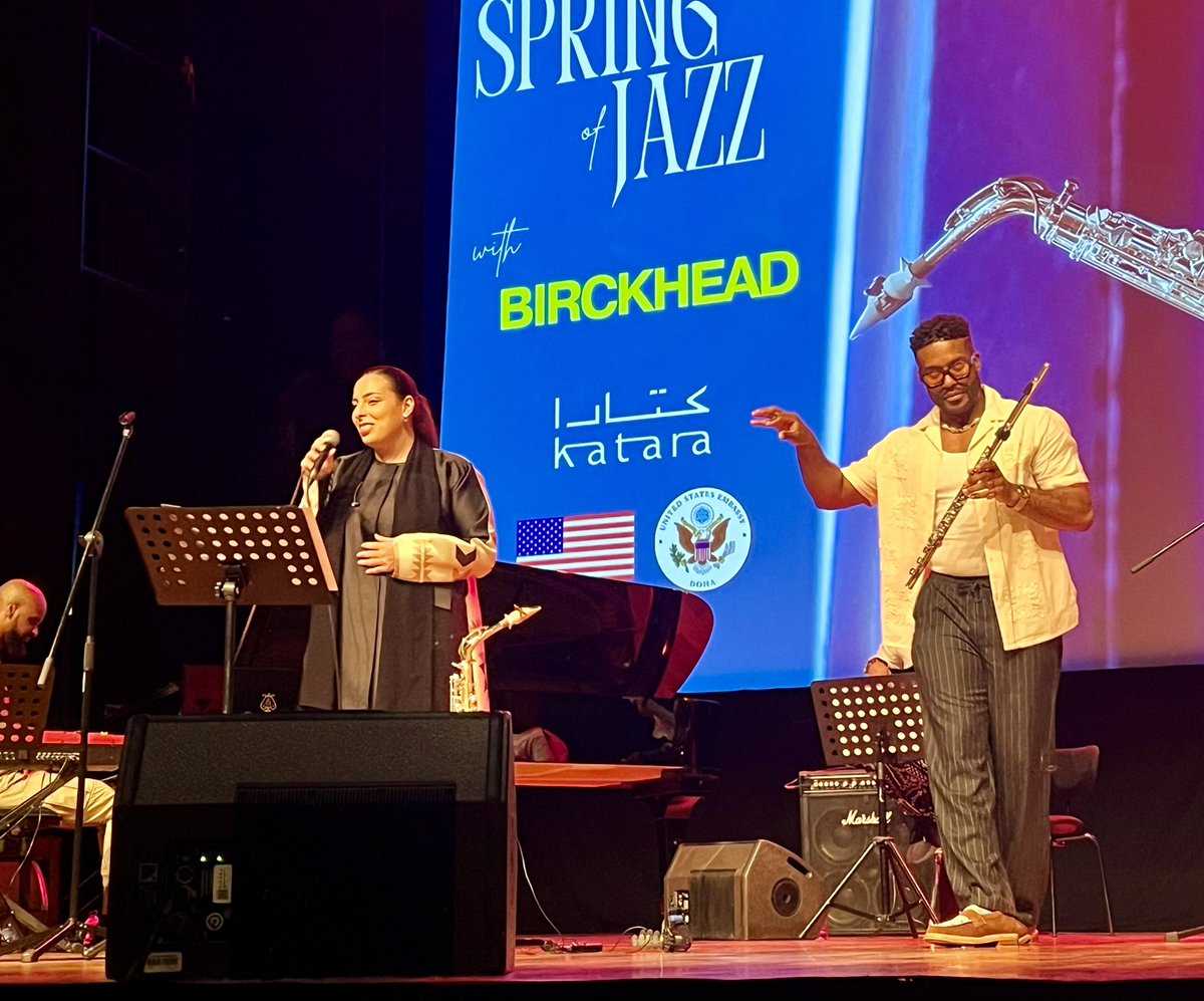 ChowmingW's tweet photo. Great way to end the work week with Spring of Jazz by Birckhead at Katara courtesy of US Embassy in Doha https://t.co/0ZC7iQNijO