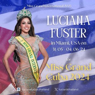 Luciana fuster MGI in Miami USA 31 May al 4 June 2024 para el Miss Grand Cuba 2024