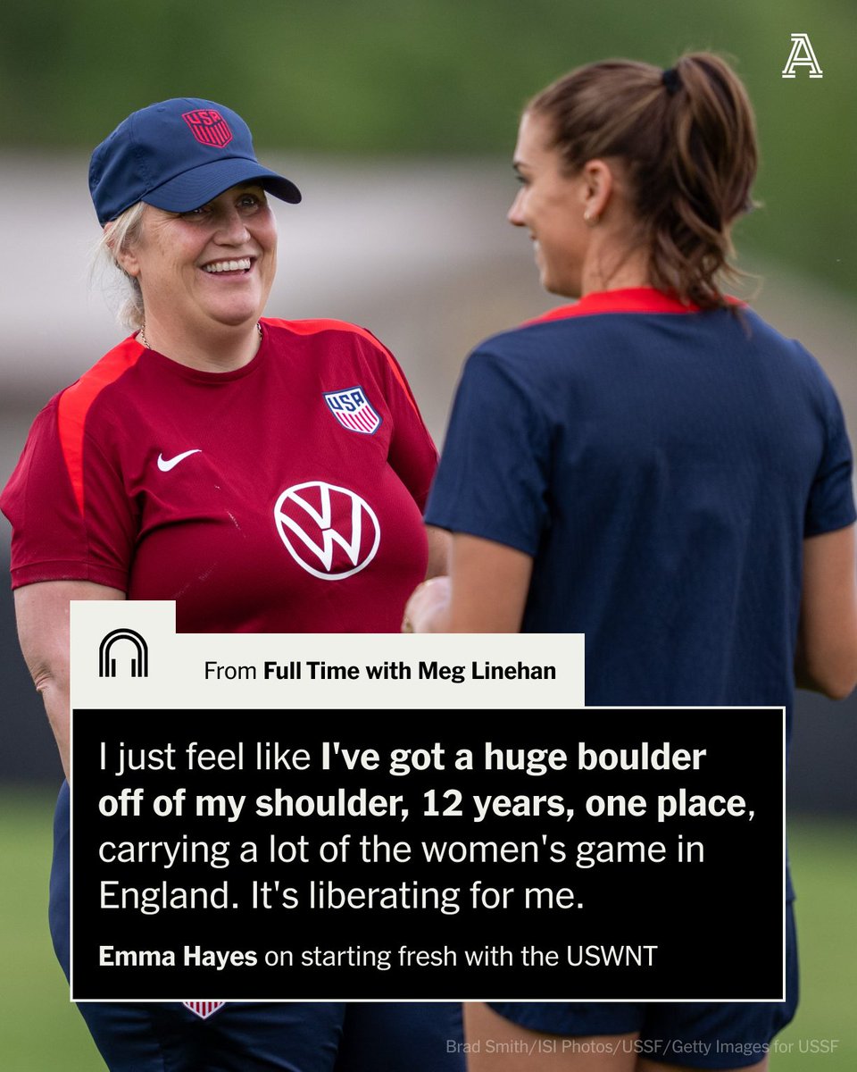 Emma Hayes won her fifth consecutive Women’s Super League title with Chelsea. By Thursday, she was on a whirlwind media tour introducing her as the #USWNT's next coach. @itsmeglinehan & @tamerra_nikol discuss on a new episode of Full Time ⤵️ theathletic.lnk.to/fulltimeTX?utm…