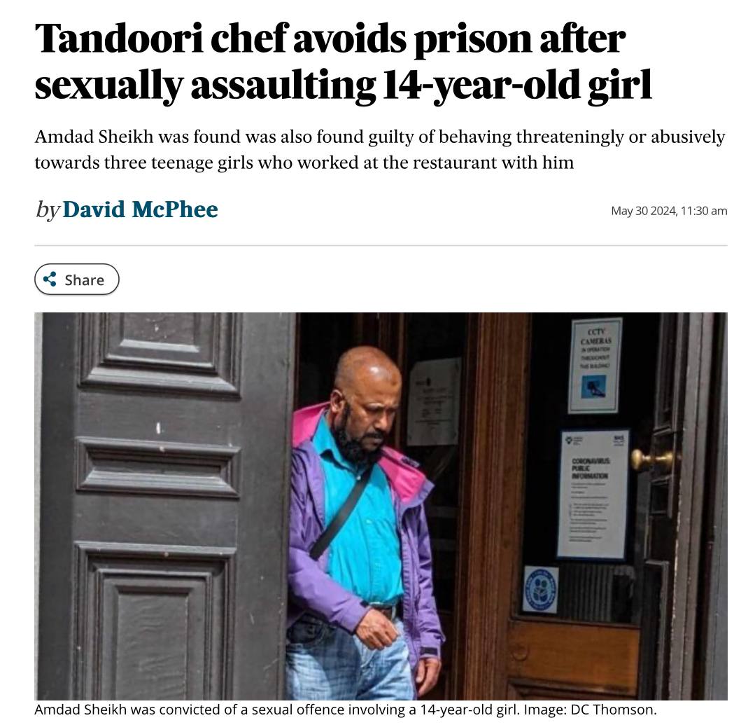 Get found guilty of sexually assaulting a 14 year old girl & behaving threateningly to 3 others - scream abuse at the judge & walk out with community service if you’re Bengali & called Amdad Sheikh. Stickers saying “It's OK to be white” - go directly to jail. Do not pass go!