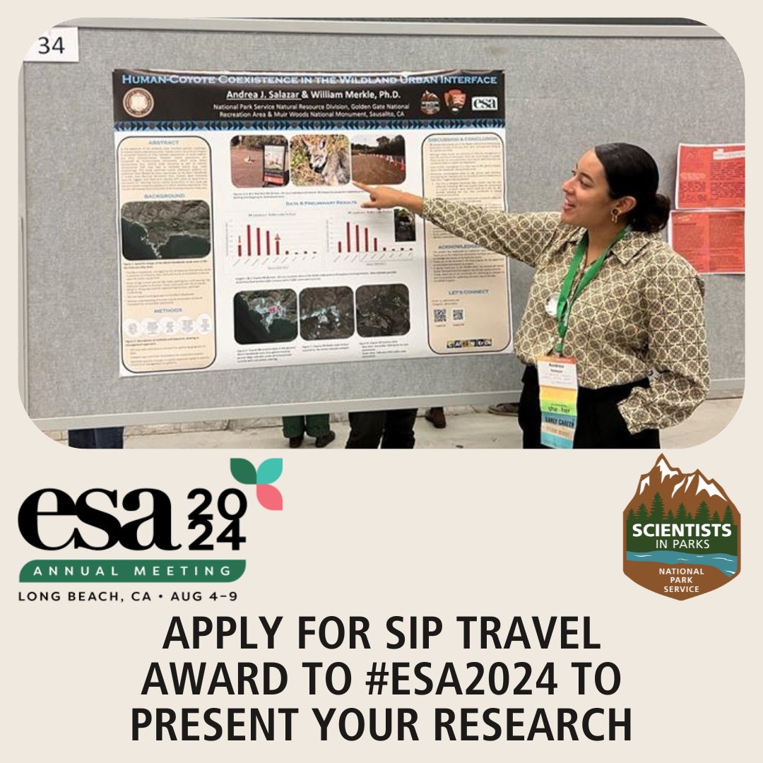 Travel support for current and alumni within 2 years of @SIP_internships to #ESA2024 annual meeting. Priority due date May 31. bit.ly/4e5L6CL