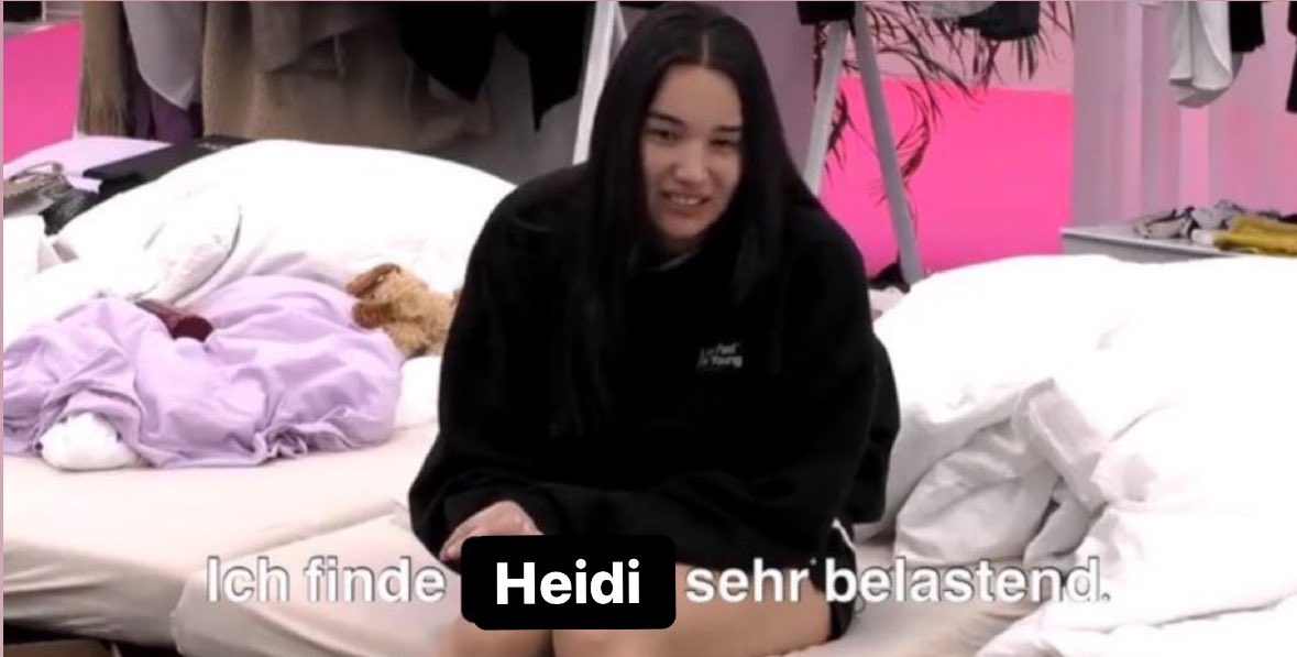 schmimsi's tweet photo. alles worauf ich diese staffel hingefiebert hab ist der moment wo heidi die zwillinge trennt und sie nimmt mir das indem sie denen die möglichkeit gibt beide als ein team zu gewinnen? #gntm https://t.co/HXI3d0jDEE
