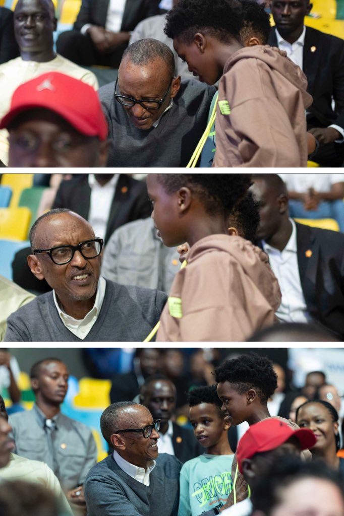 #AskMeAboutRwanda 🇷🇼💙🇷🇼
#We❤️Kagame 

A  SHORT CONVERSATION YOU WILL LOVE MOST 💙💙

H.E. : 
To the security team: No, just go ahead and let him come ; it looks like he has something important to tell me.

KID 👦🏻:
I love you ❤️ President Kagame 

H.E. : 
Ohhh good boy , Thank