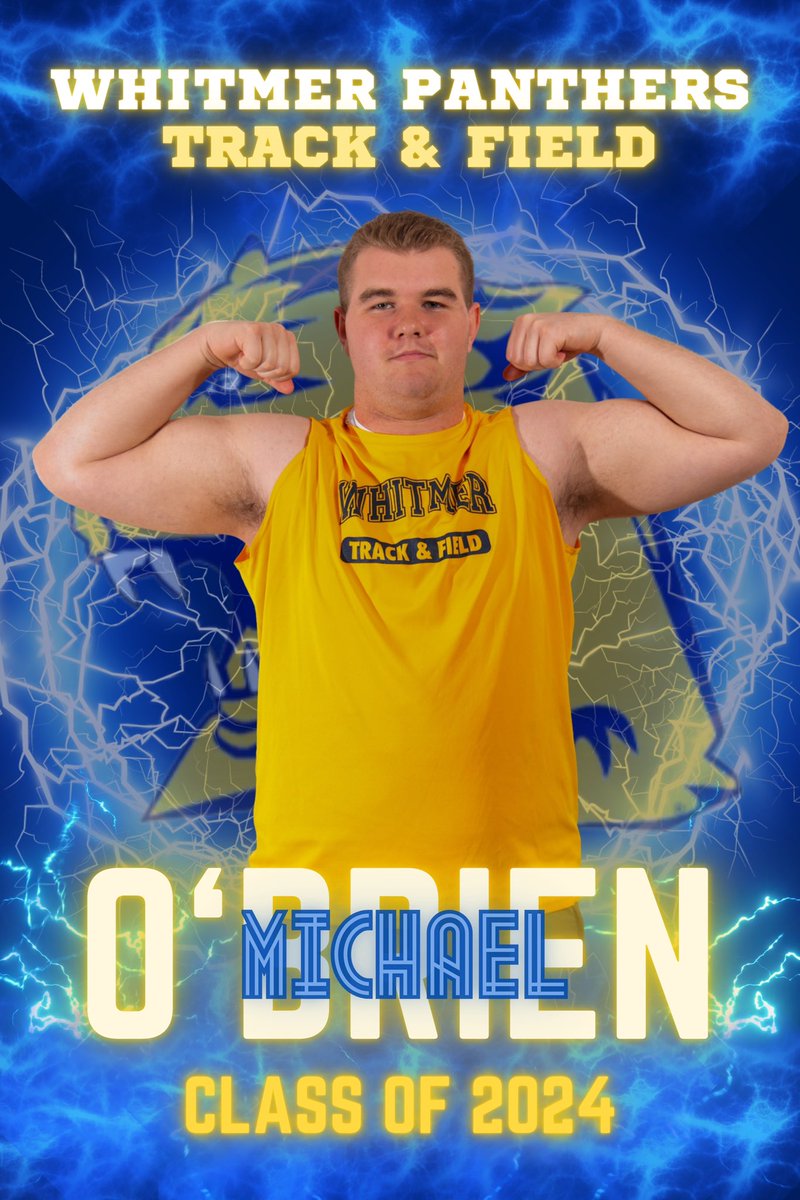 Senior Spotlight:
Mike O’Brien
Favorite track memory- running in the big man/thrower 4x100 relay.
Future Plans- Play football at Wayne State University and study global supply chain management.